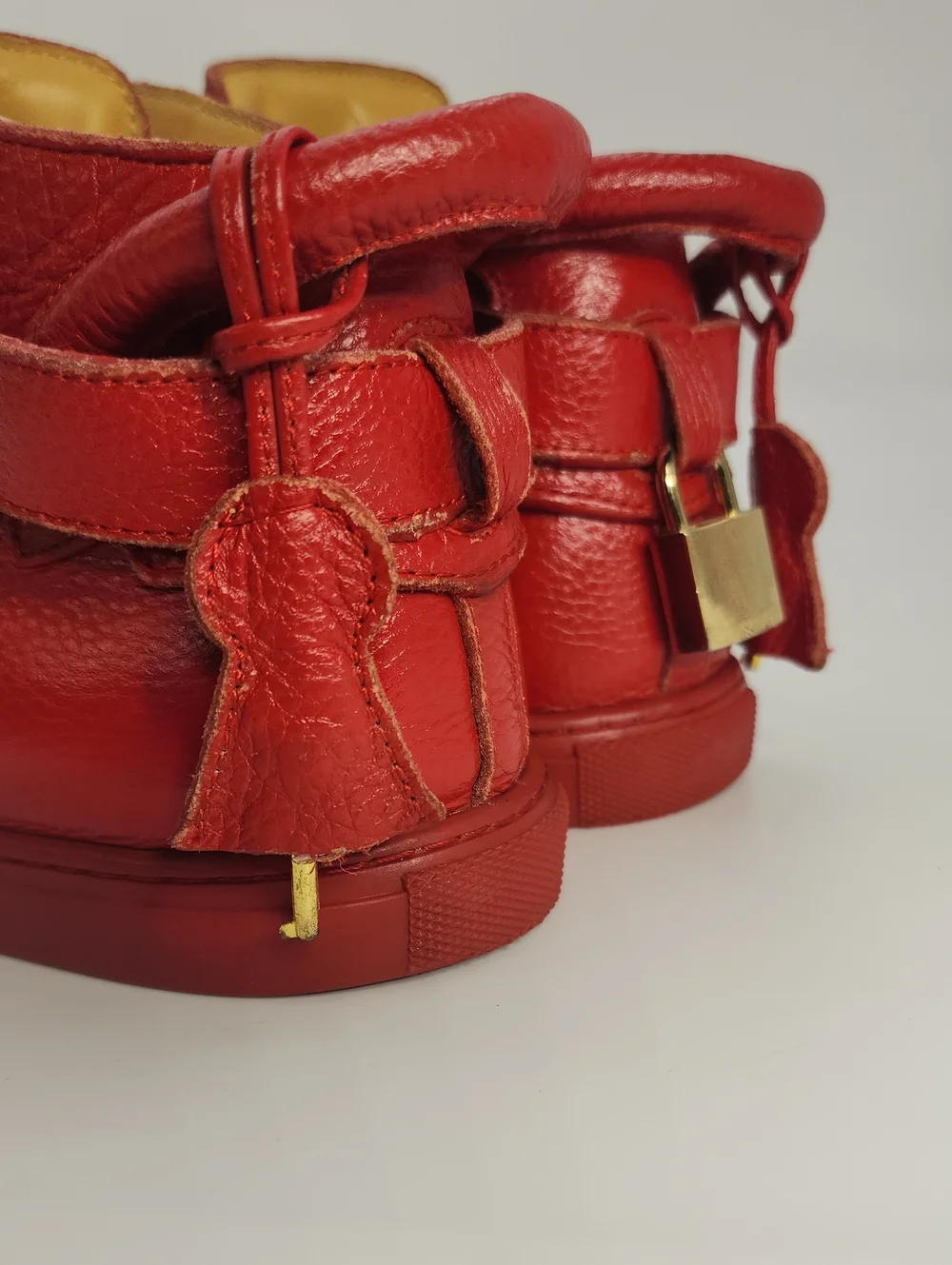 Red Authentic Buscemi Alta Sneakers Size 40
